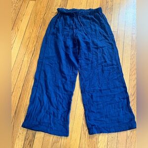 Blue Wide-Leg Pants